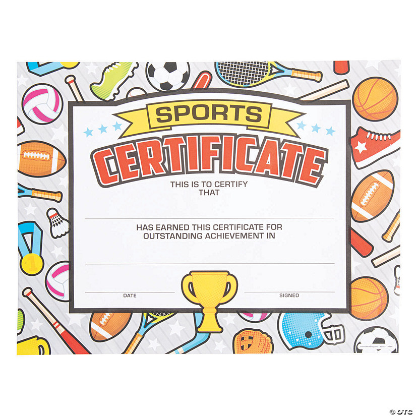 Sports Achievement Award Certificates Image
