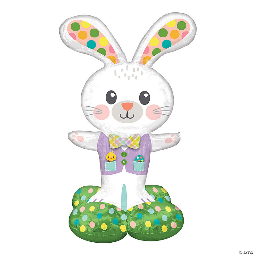Spotted Easter Bunny 46" Mylar Balloon Image