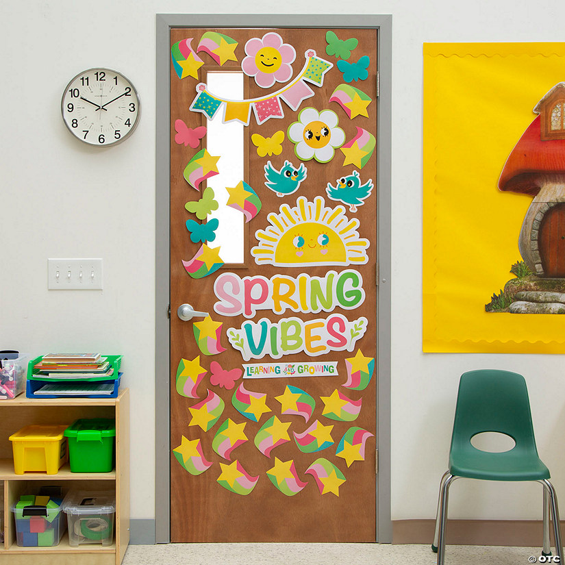 Spring Vibes Classroom Door Decorating Kit - 38 Pc. Image