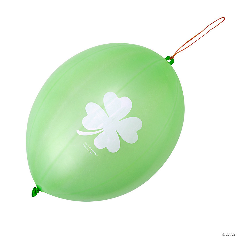 St. Patrick&#8217;s Day Punch Ball Balloons - 12 Pc. Image