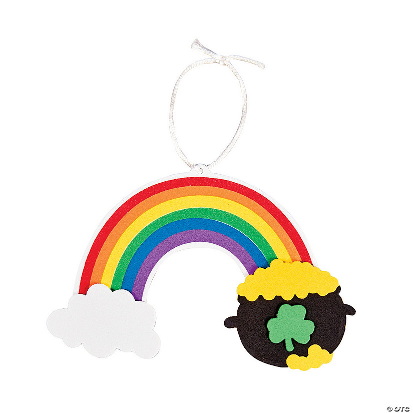 St. Patrick&#8217;s Day Rainbow Ornament Craft Kit - Makes 12 Image