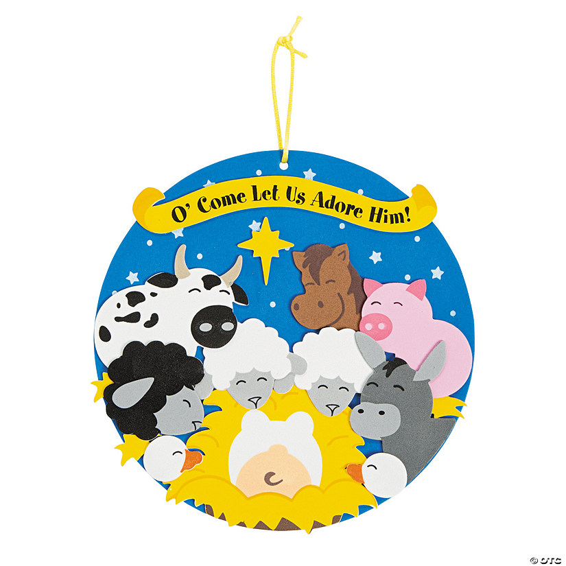 Stable Animals Religious Sign Craft Kit- Makes 12 Image