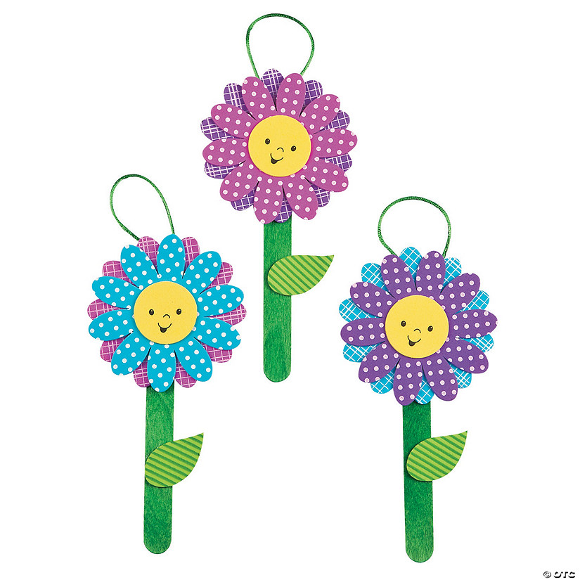 Stacked Flower Ornament Craft Kit - Makes 12 Image