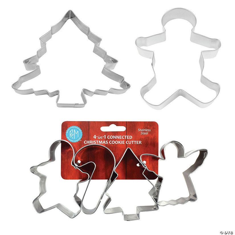 Stainless Steel Christmas 3 Piece Cookie Cutter Set Image
