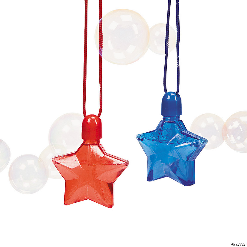 Star-Shaped Bubble Bottle Necklaces - 12 Pc. Image
