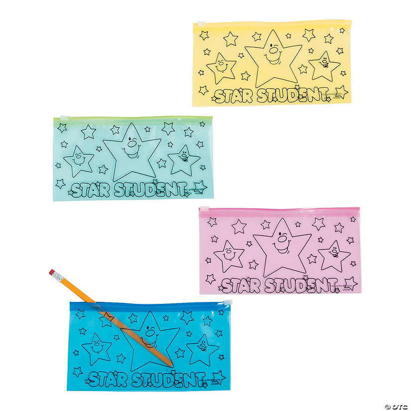 Star Student Motivational Pencil Cases - 12 Pc. Image