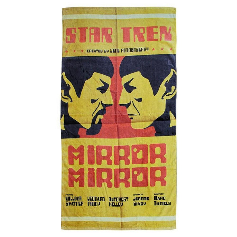 Star Trek Spock Mirror Mirror 60"x30" Beach Towel Image