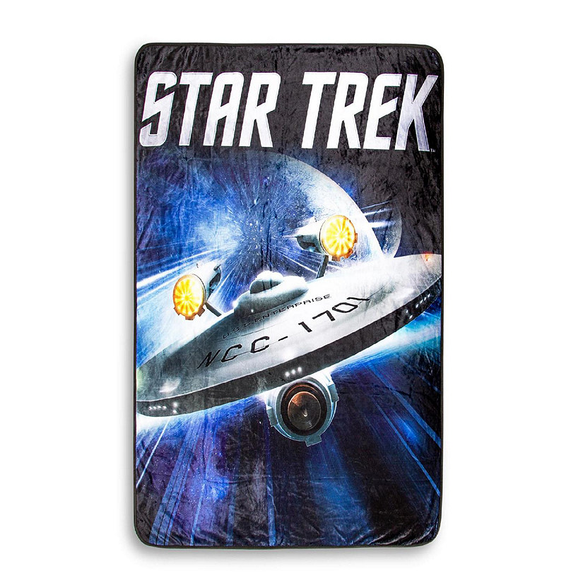 Star Trek USS Enterprise Fleece Throw Blanket  45 x 60 Inches Image
