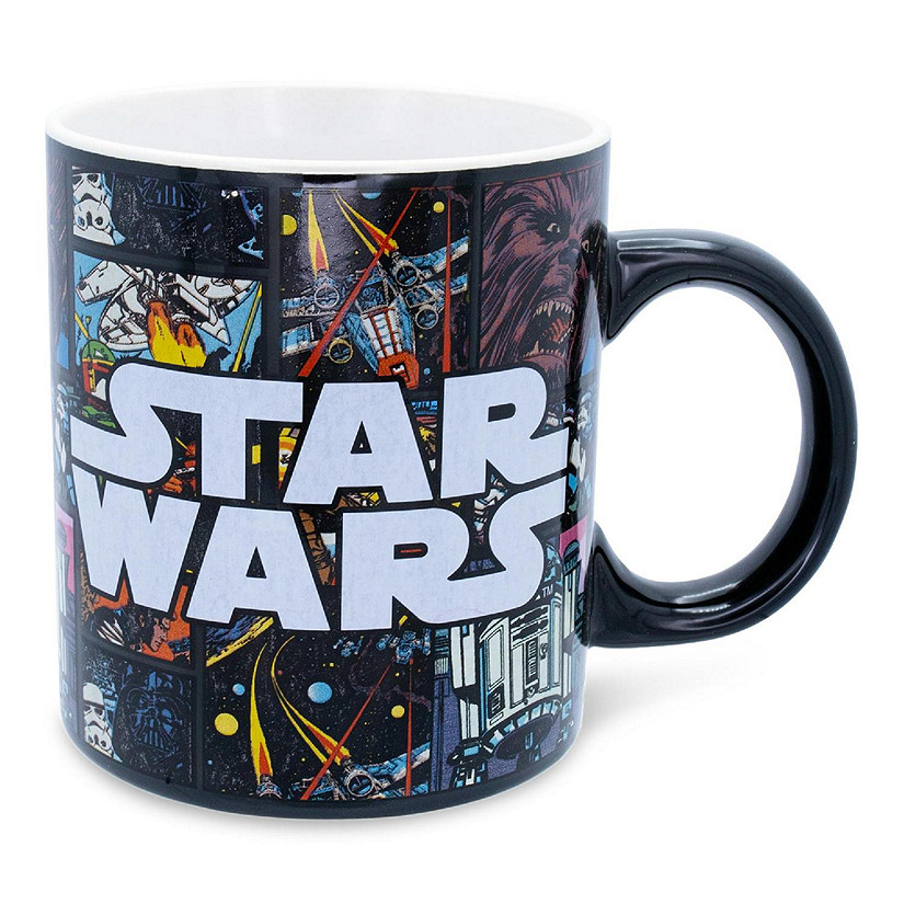 Star Wars Allover Comic Print Ceramic Mug  Holds 20 Ounces Image