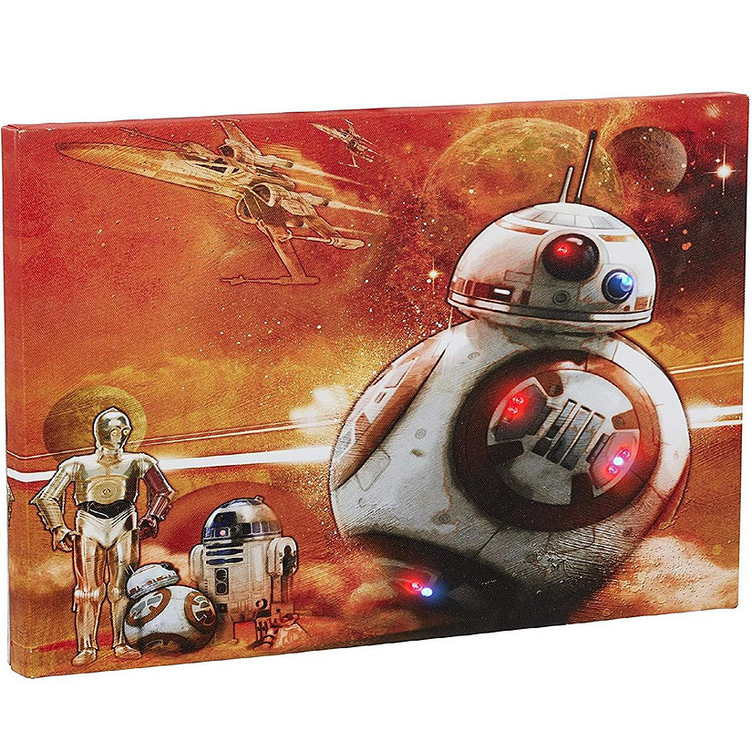 Star Wars BB-8 Illuminating Canvas Wall Art Image