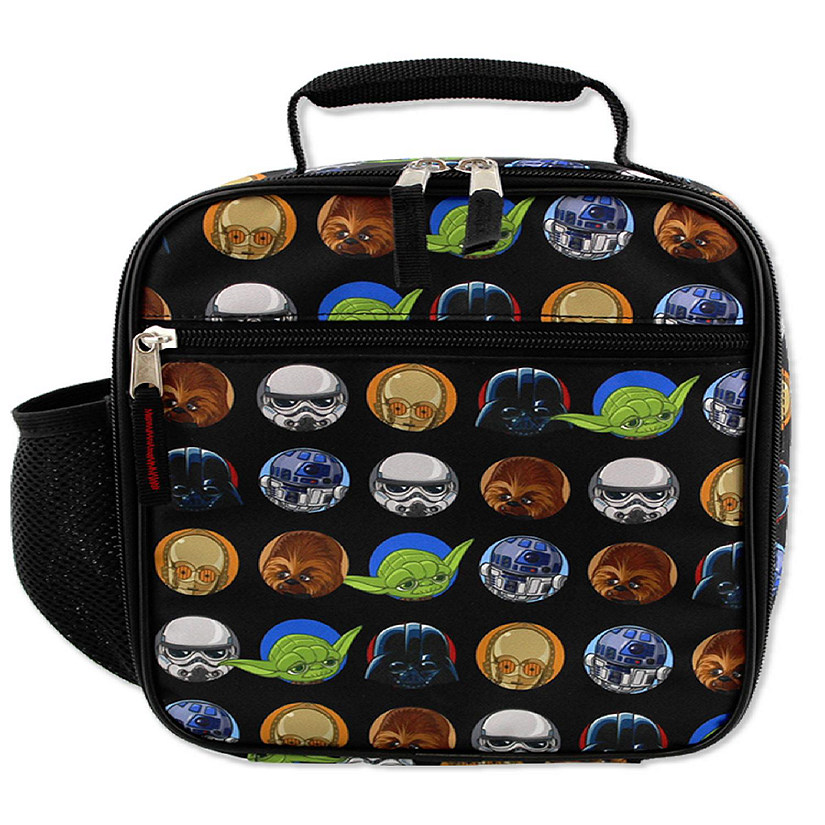 Star Wars Boy's Girl's Adult's Soft Insulated School Lunch Box (One Size, Black) Image
