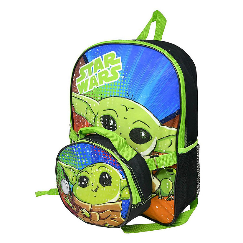 Star Wars Grogu 16 Inch Backpack with Lunch Bag Image