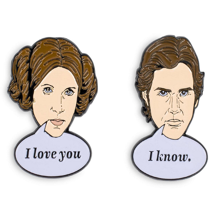 Star Wars Han Solo & Princess Leia Collector Pins  I Love You, I Know Pin Set Image