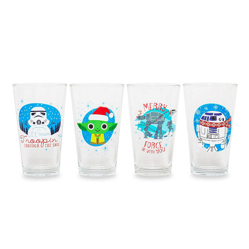 Star Wars Holiday Fun 16-Ounce Pint Glasses  Set of 4 Image