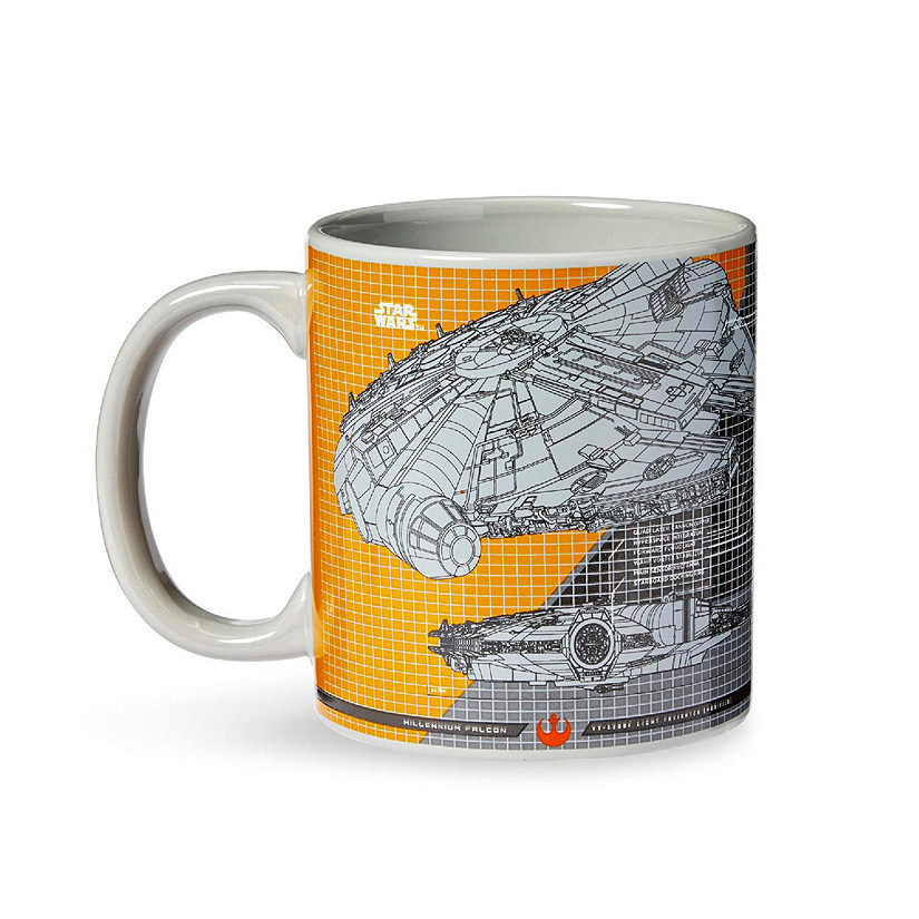 Star Wars Millennium Falcon Grid Schematics - 20oz Ceramic Mug Image