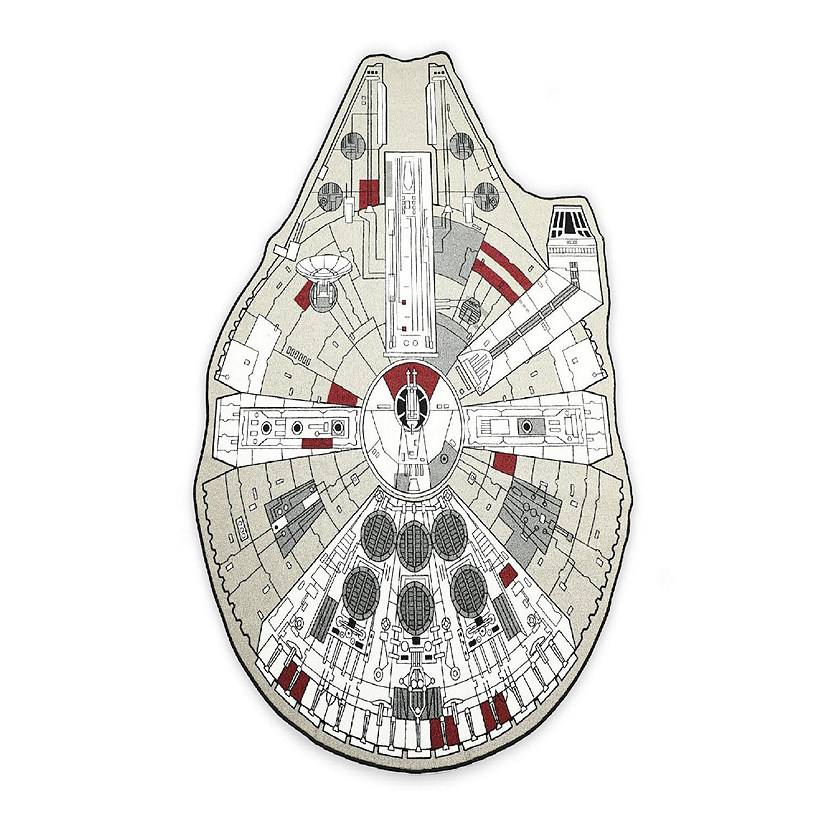 Star Wars Millennium Falcon Large Area Rug  79 x 104 Inches Image