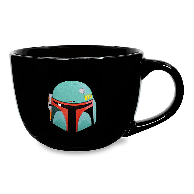 Star Wars: The Mandalorian Boba Fett Ceramic Soup Mug  Holds 24 Ounces Image