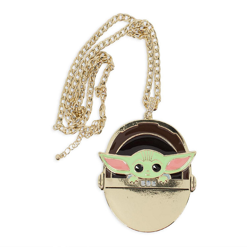Star Wars: The Mandalorian The Child "Baby Yoda" In Carriage Gold Chain Necklace Image