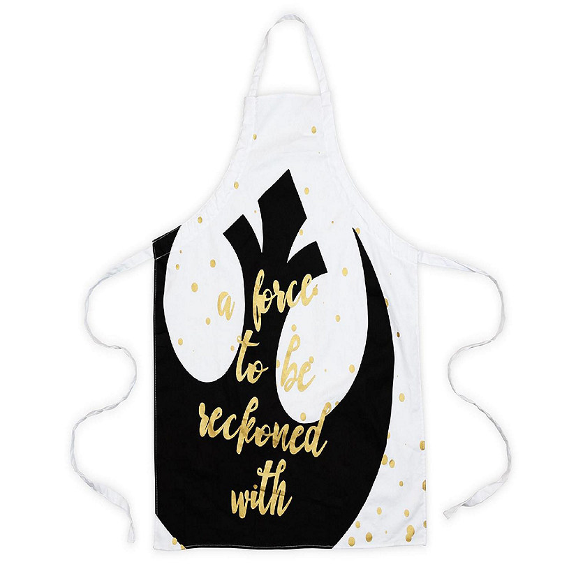 Star Wars White Adult Apron - &#8220;A Force To Be Reckoned With&#8221; - Rebel Design Image