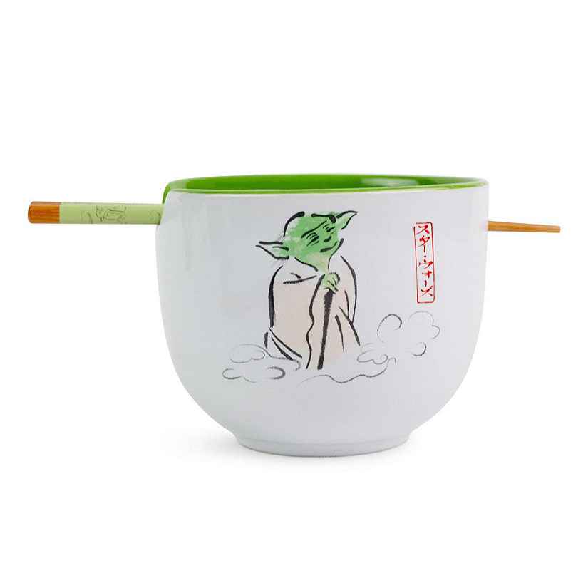 Star Wars Yoda "May The Force Be With You" Ceramic Ramen Bowl and Chopstick Set Image