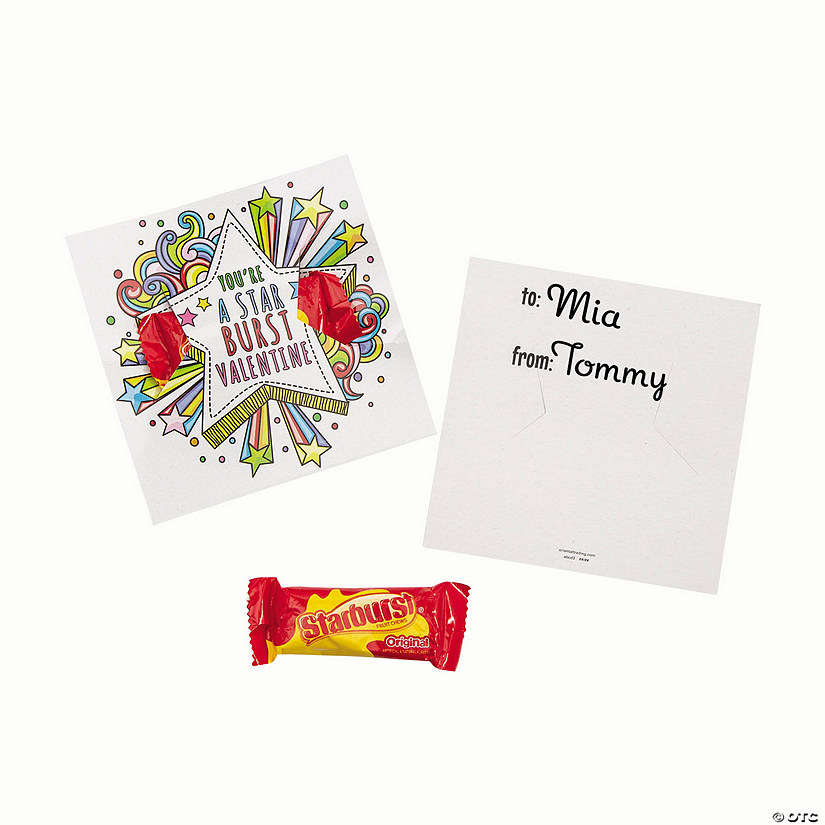 Starburst<sup>&#174;</sup> Fun Size Fruit Chews Candy Valentine Exchanges with Card for 24 Image