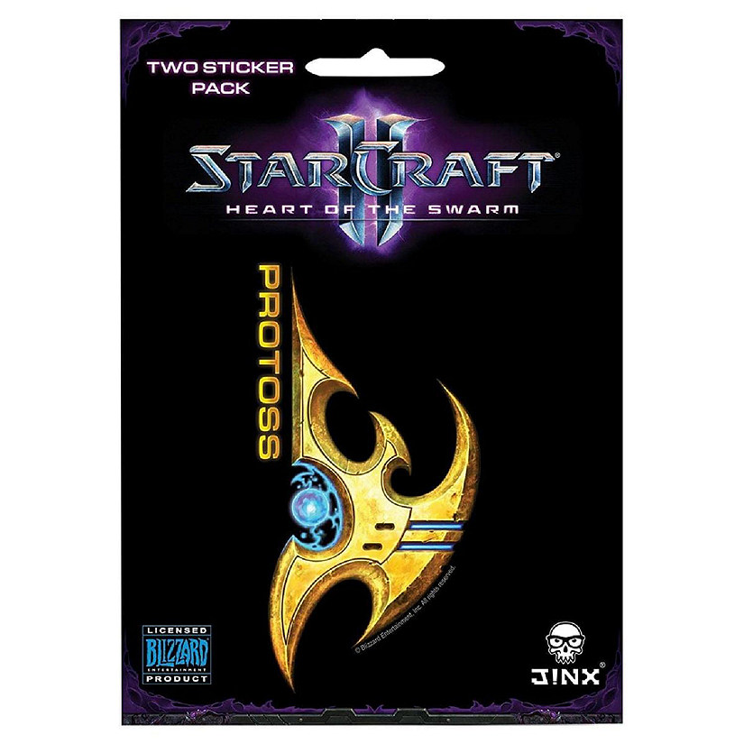StarCraft II: Heart of the Swarm Multi-size Sticker 2-Pack: Protoss, Yellow Image