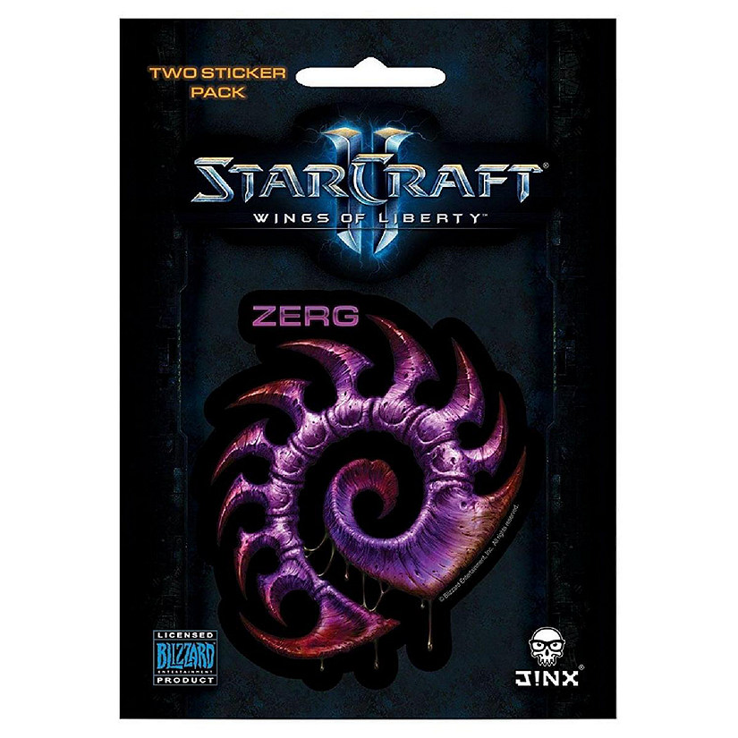 StarCraft II: Heart of the Swarm Multi-size Sticker 2-Pack: Zerg, Purple Image