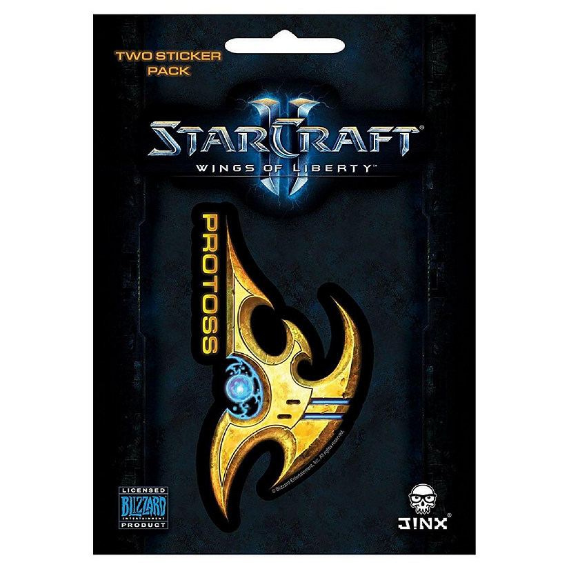 StarCraft II: Wings of Liberty Multi-size Sticker 2-Pack: Protoss, Yellow Image