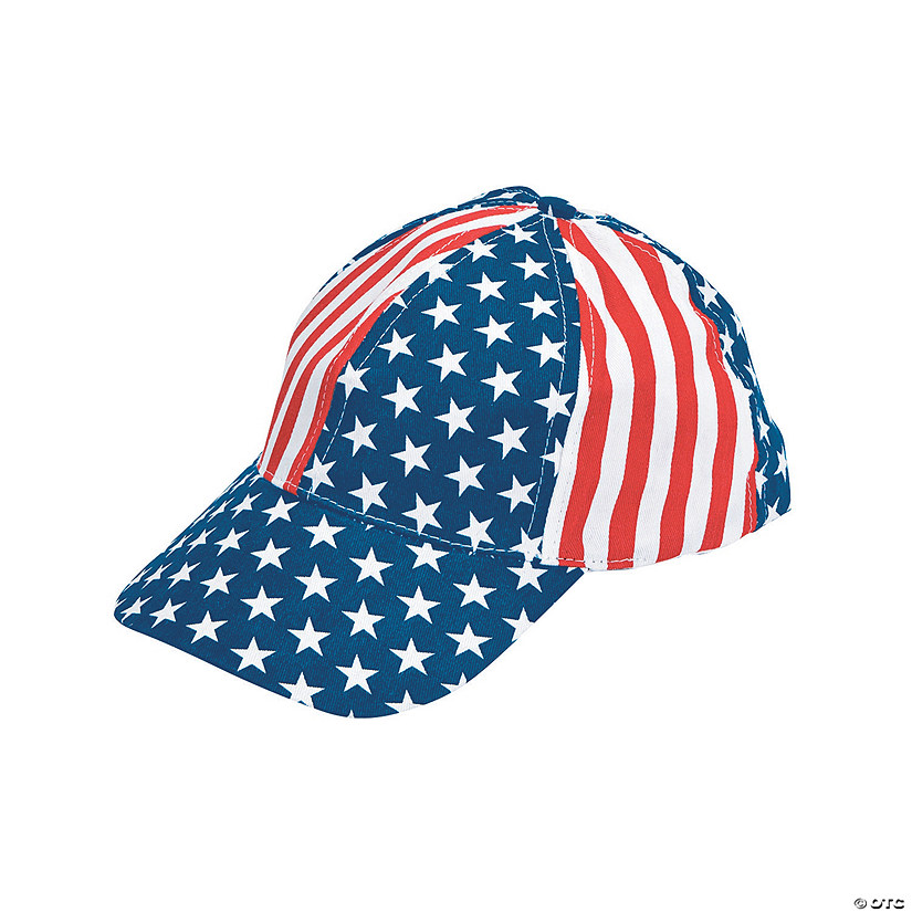 Stars & Stripes Baseball Caps - 12 Pc. Image