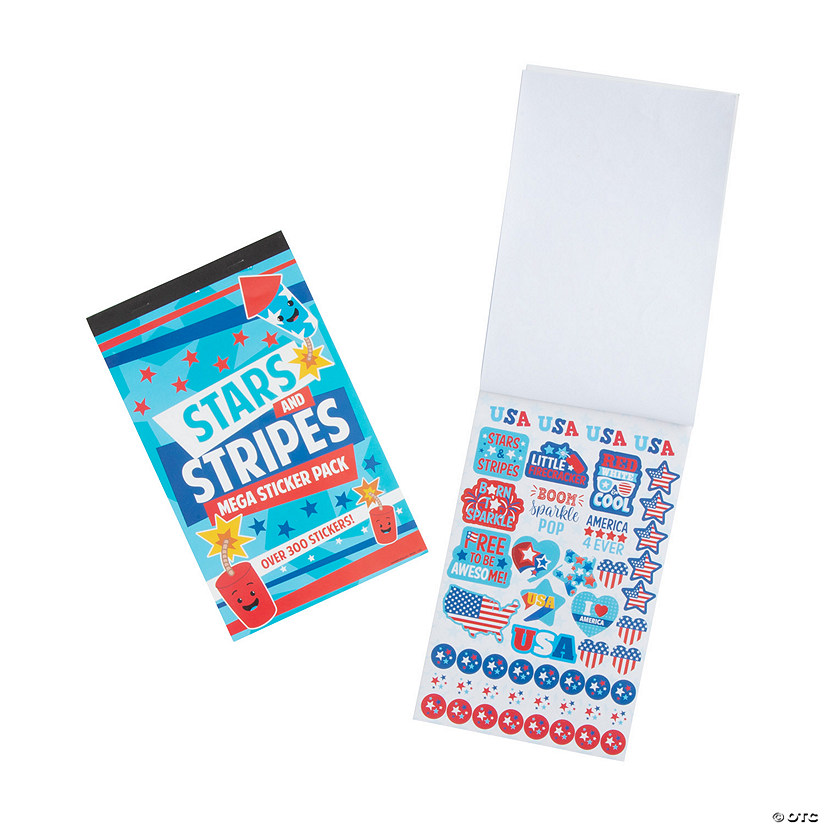 Stars & Stripes Mega Sticker Pack - 6 Pc. Image
