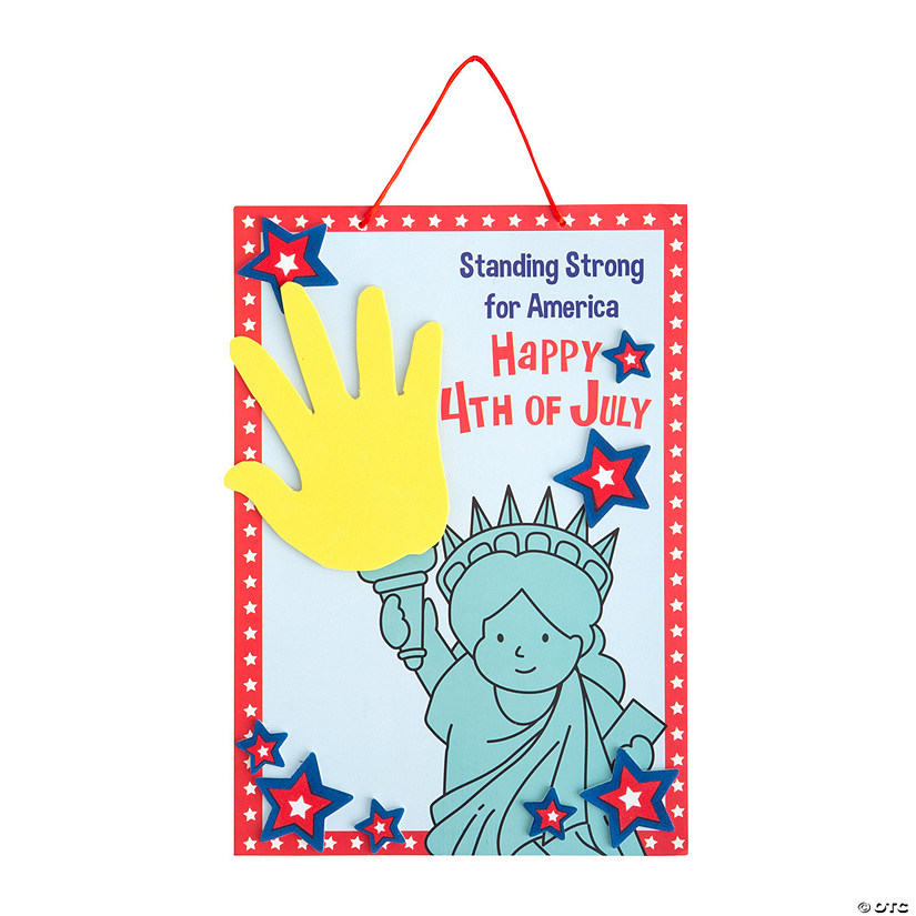 Statue of Liberty Handprint Sign Craft Kit - Makes 12 Image