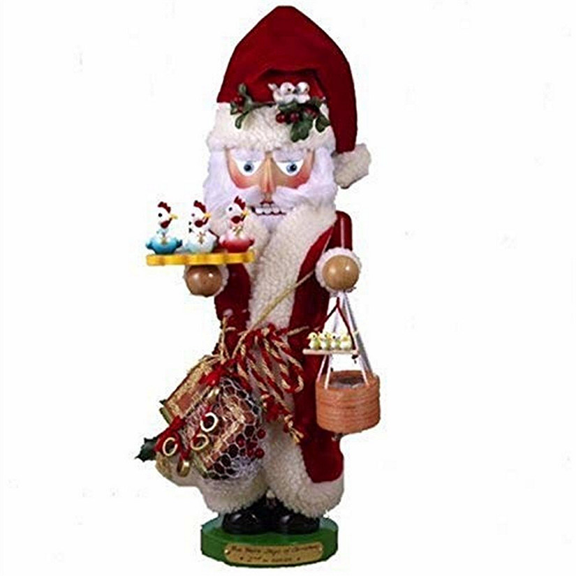 Steinbach ES1882 Twelve Days of Christmas, Doves and Hens Wind-Up Nutcracker, 17 Inches Image