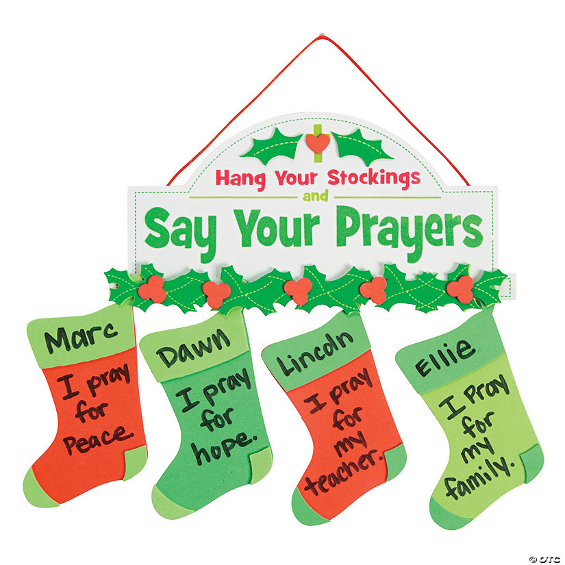Stocking Prayer Sign Craft Kit Image