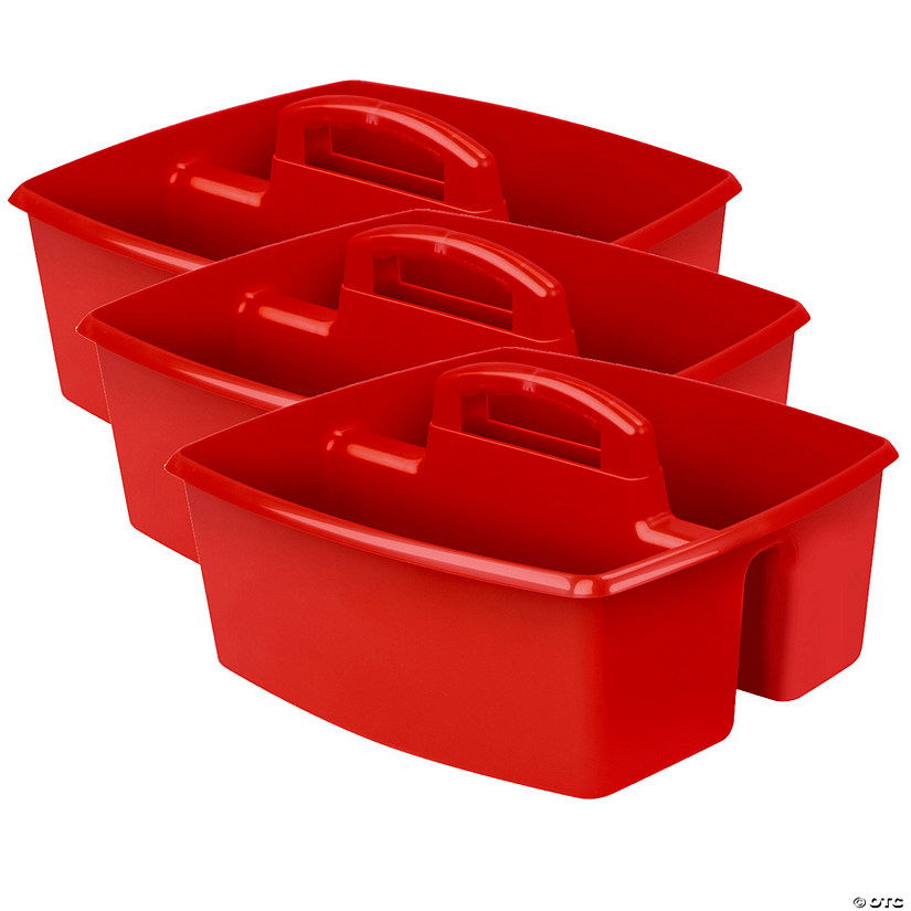 Storex Large Caddy, Red, Pack of 3 Image