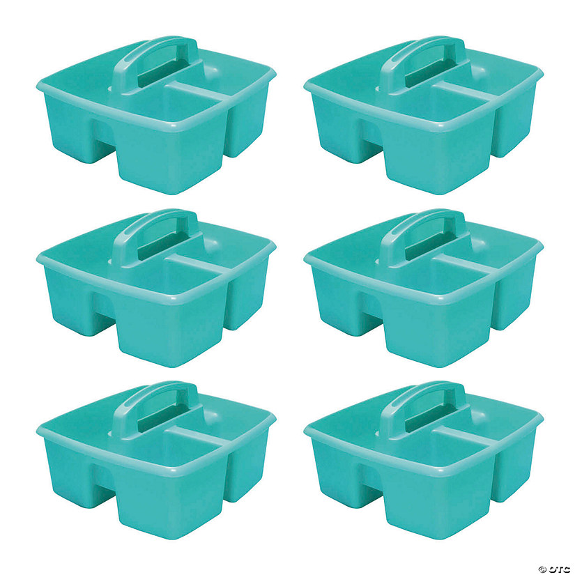 Storex Small Caddy, Teal, Pack of 6 Image