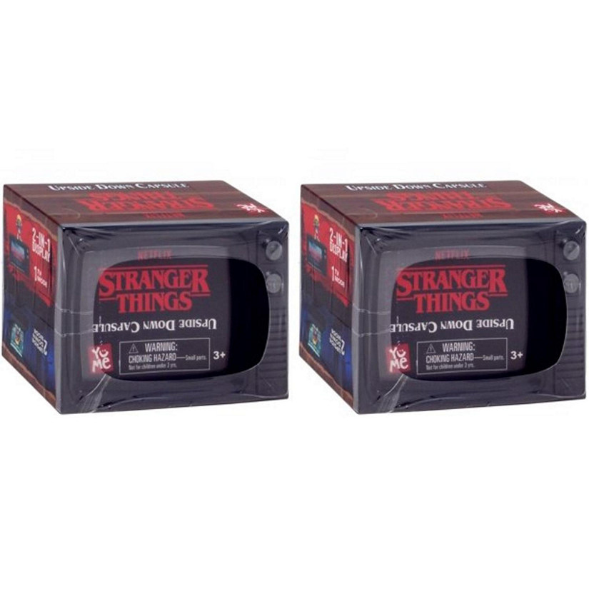 Stranger Things 2 Pack Set - Upside Down Capsule (14 cards and 2 Mystery Figure & Accessories) Image