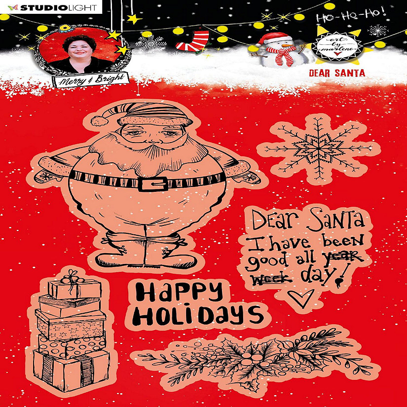 Studio Light ABM Clear Stamp Christmas Dear Santa Essentials 148x210x1mm 1 PC nr84 Image