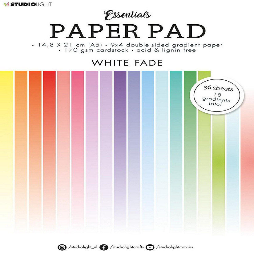 Studio Light SL Paper Pad Double Sided White Fade Gradients Essentials 148x210mm 36 SH nr21 Image