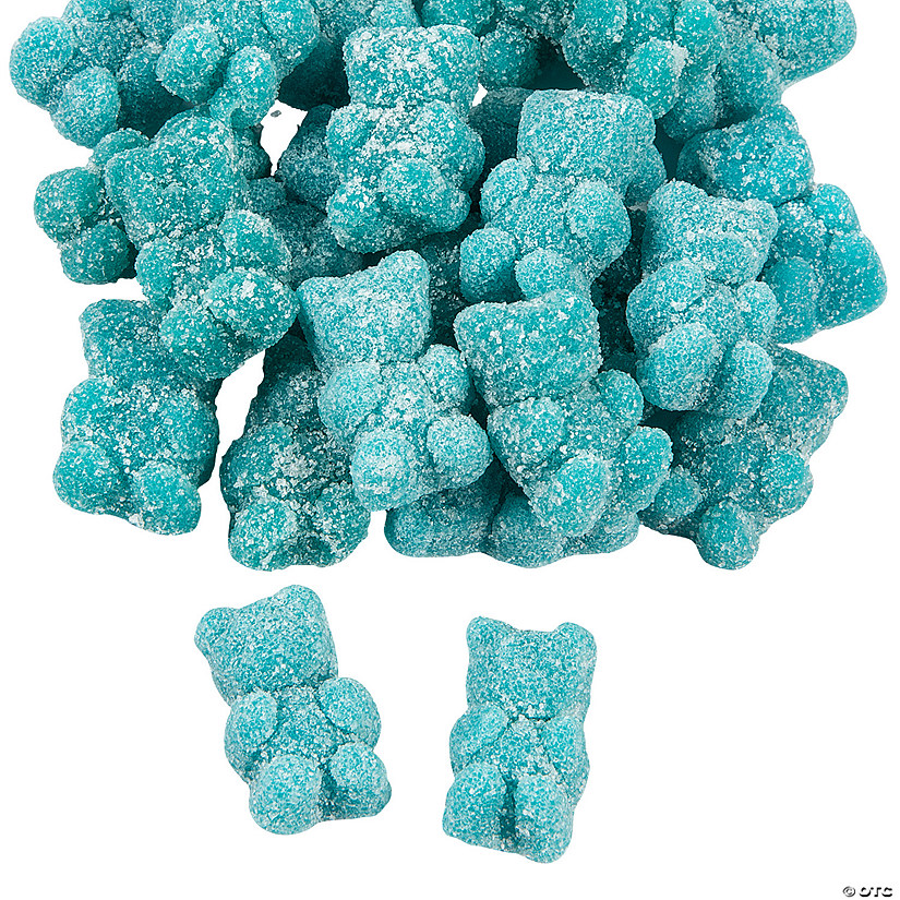 Sugar Coated Blueberry Gummy Teddy Bear Candy - 100 Pc. Image