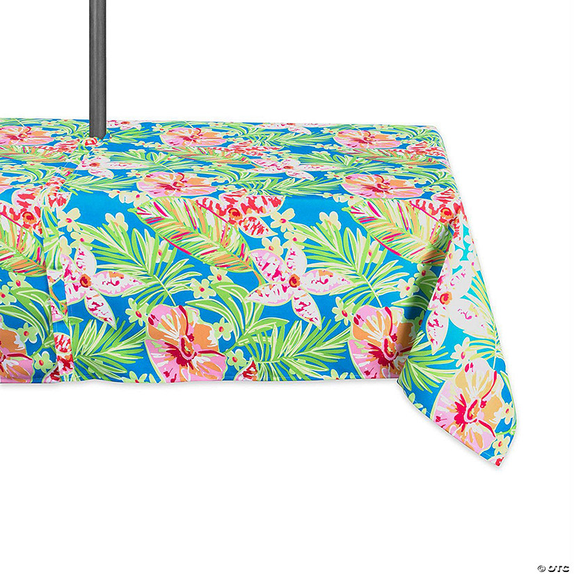 Summer Floral Outdoor Tablecloth With Zipper 60X84 Image
