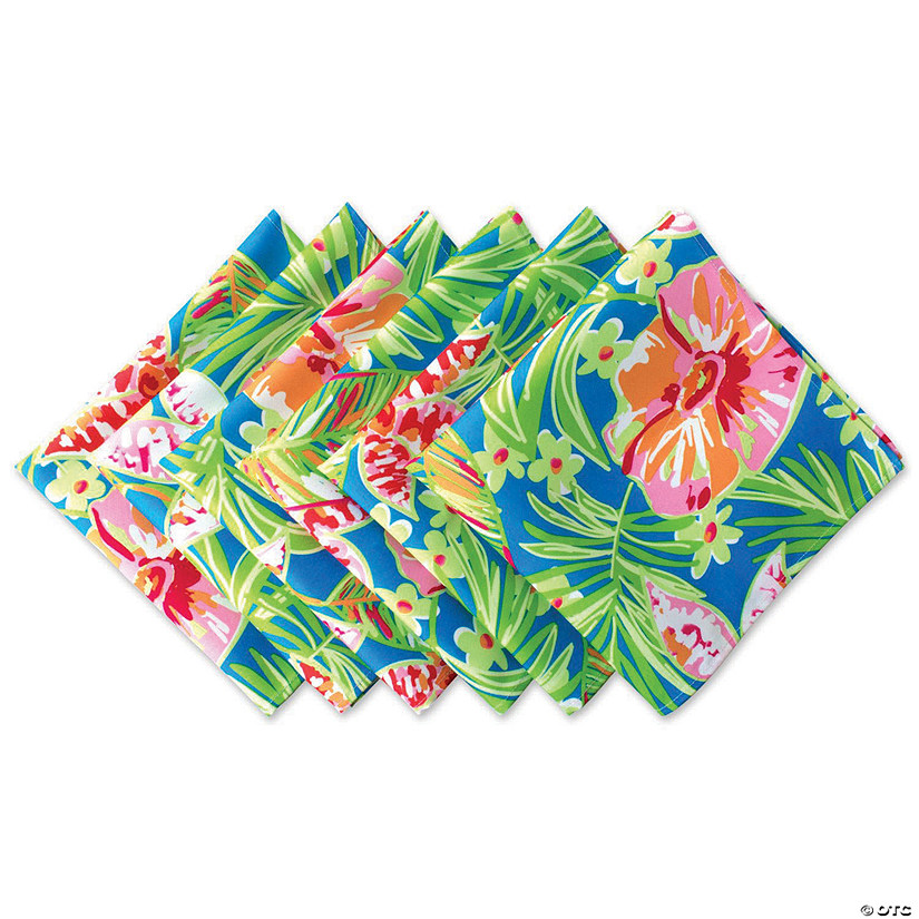 Summer Floral Print Outdoor Napkin (Set Of 6) Image