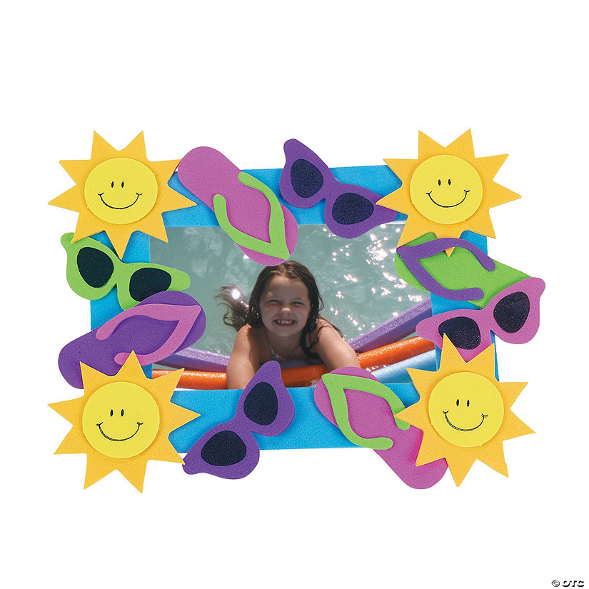 Summer Fun Picture Frame Magnet Craft Kit - Makes 12 Image
