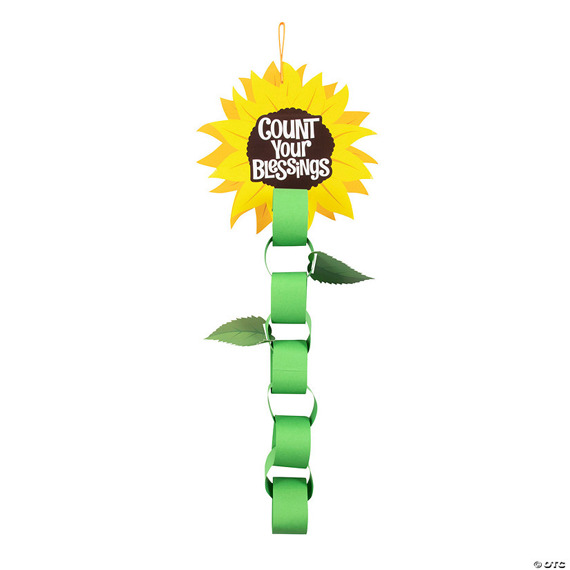 Sunflower Blessings Paper Chain Craft Kit - Makes 12 Image