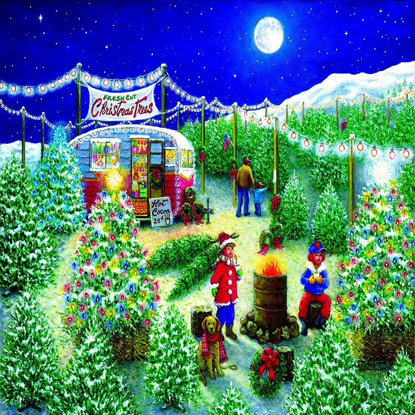 Sunsout A Lot of Christmas Trees 300 pc  Jigsaw Puzzle Image