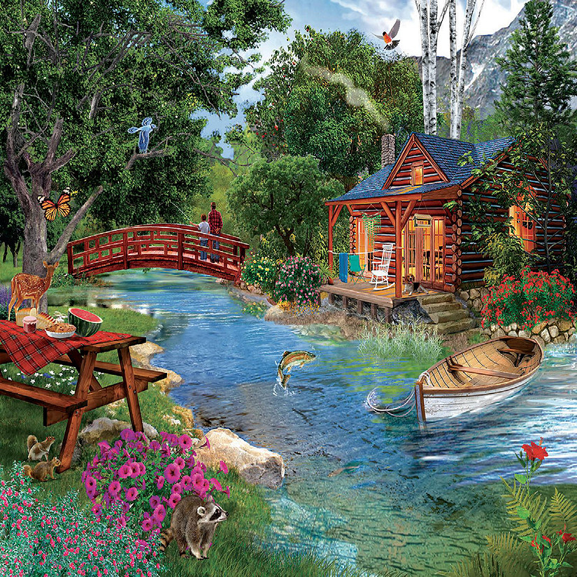 Sunsout Afternoon fishing 1000 pc  Jigsaw Puzzle Image