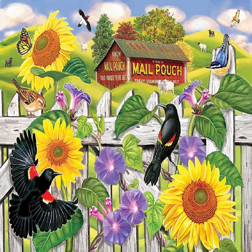 Sunsout Sunflowers and Blackbirds 1000 pc  Jigsaw Puzzle Image