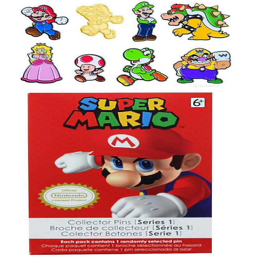 Super Mario Enamel Collector Pins Series 1  One Random Image