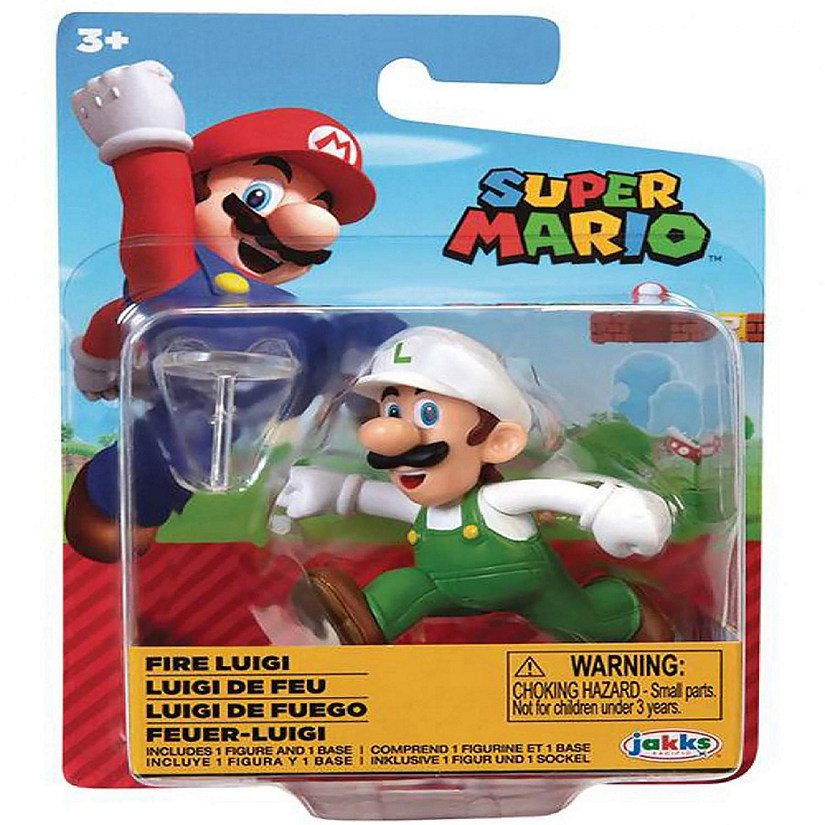 Super Mario World of Nintendo 2.5 Inch Figure  Fire Luigi Image