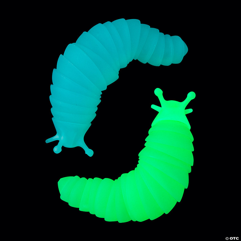 Super Sensory Glow-in-the-Dark Fidget Slugs - 6 Pc. Image