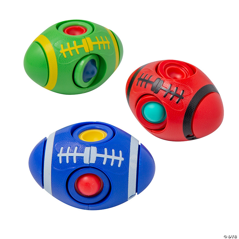 Super Sensory Popping Fidget Football - 6 Pc. Image